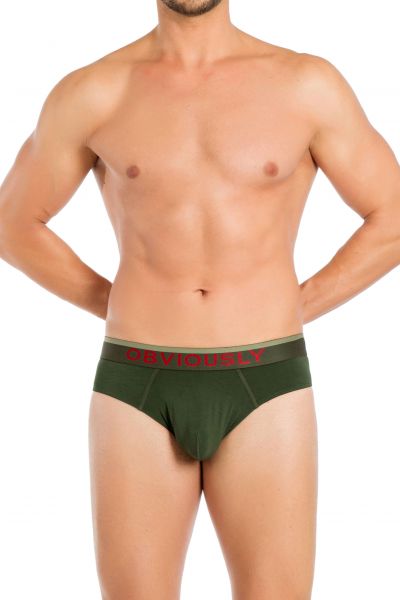 Obviously FreeMan Brief Pine Brief 90% Bamboo Rayon, 10% Lycra  S-XL C02-1V