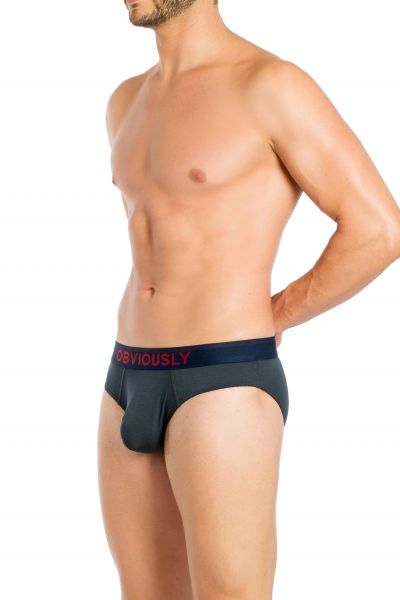 Obviously FreeMan Brief Ash Brief 90% Bamboo Rayon, 10% Lycra  S-XL C02-1U