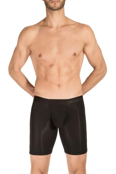 Obviously PrimeMan Boxer Brief Black 9 inch leg Boxer brief with 9