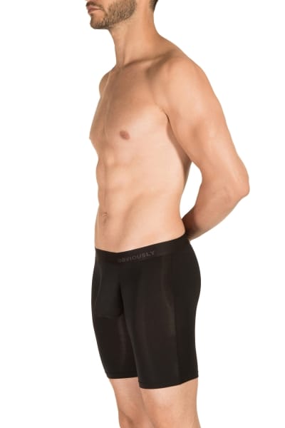 Obviously PrimeMan Boxer Brief Black 9 inch leg Boxer brief with 9