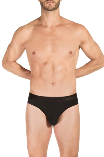 Obviously PrimeMan Brief Black Brief 90% Lenzing MicroModal, 10% Lycra <br> S-3XL A02-1A