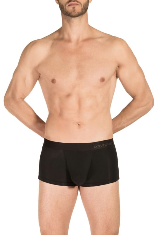 Obviously Black PrimeMan AnatoMAX Trunk - Boxer Homme Court En Micro Modal (90%) Et Lycra (10%) - Confort Et Liberté De Mouvement