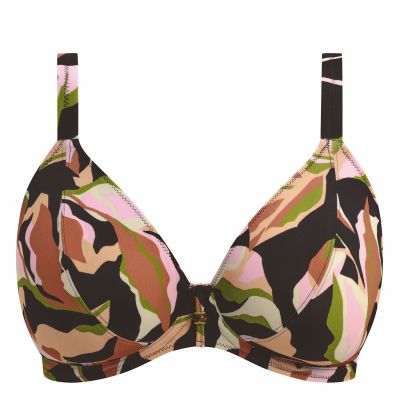 Freya Ocean Avenue UW Plunge Bikini Bra - Multi AS Underwired, non-padded bikini bra with convertible straps. 60-85, D-M AS207706-MUI