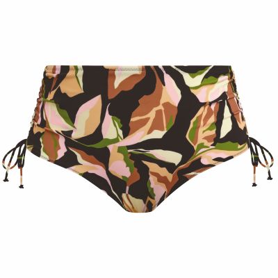 Elomi Ocean Avenue High Waist Adjustable Bikini Brief - Multi High waist bikini briefs. S/38 - 5XL/52 ES803473-MUI