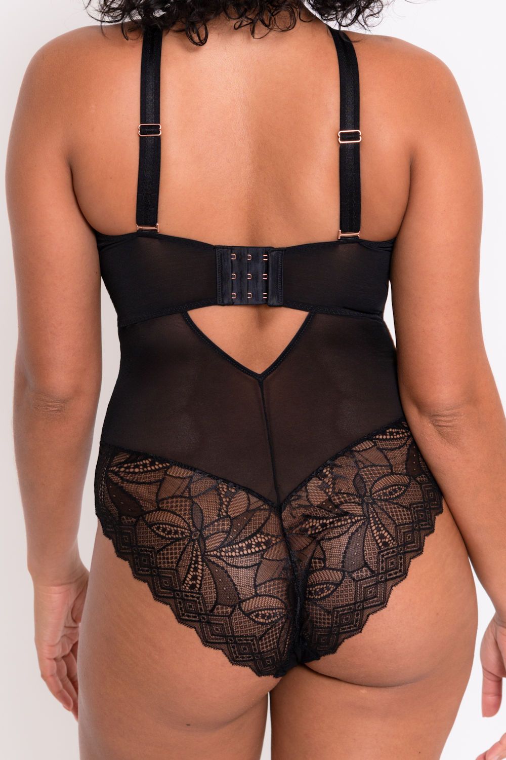 Scantilly by Curvy Kate Opulence Lace Body Black