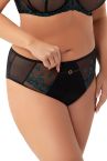 Gorsenia Ottavia Briefs Black & Petrol-thumb Midi briefs with medium high waist. M/38 - 4XL/48 K948