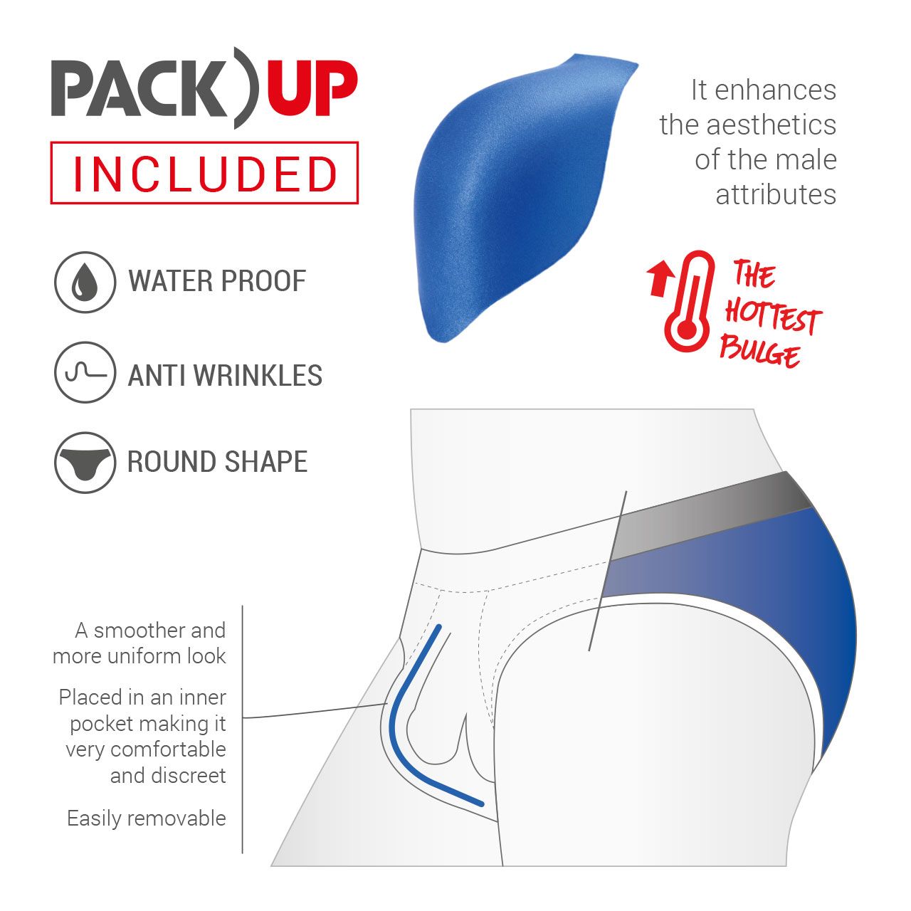 Addicted Pack Up padding for Addicted Underwear and Swimwear