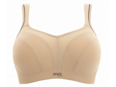 Panache Sport Panache Sports UW Bra Latte Underwired padded sports bra with racer back option 65-90, D-H 5021-LATTE