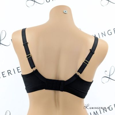 Panache Amour NW Padded Bralette Black & Pecan Non-wired, padded bralette with j-hook on straps. 70-85 F-K 11145-BL-PE
