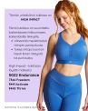 Panache Sport Endurance UW Non-Padded Sports Bra - Azure-thumb Underwired, non-padded sports bra with racer back option. 60-90, D-M 5022-AZU