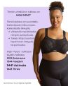 Panache Sport 9441B Activate UW Non-Padded Sports Bra - Black Lace & Chalk-thumb Underwired, non-padded sports bra with racerback option. 75-105, D-O SCU-9441B-BLC