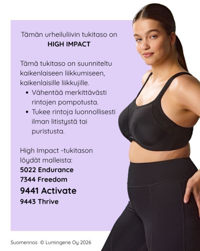 Panache Sport 9441 Activate UW Non-Padded Sports Bra - Black Underwired, non-padded sports bra with racerback option 75-105, D-O SCU-9441-BLK