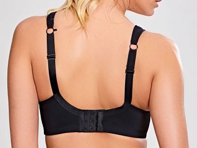 Panache Sport 5021 Power UW Padded Sports Bra Black Underwired, padded sports bra with racer back option 60-90, D-M 5021-BLK