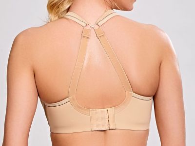 Panache Sport Panache Sports UW Bra Latte Underwired padded sports bra with racer back option 65-90, D-H 5021-LATTE