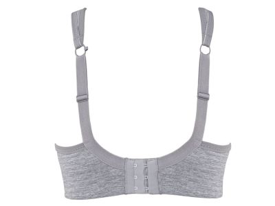 Panache Sport 5021 Power UW Padded Sports Bra Grey Marl Underwired, padded sports bra with racer back option 60-90, D-J 5021-MARL
