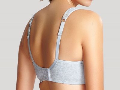 Panache Sport 5021 Power UW Padded Sports Bra Grey Marl Underwired, padded sports bra with racer back option 60-90, D-J 5021-MARL