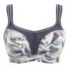Panache Sport Panache Sports UW Bra Abstract Ink-thumb Underwired padded sports bra with racer back option 60-90, D-J 5021A-ABK