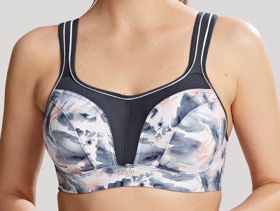 Panache Sport Panache Sports UW Bra Abstract Ink Underwired padded sports bra with racer back option 60-90, D-J 5021A-ABK
