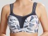 Panache Sport Panache Sports UW Bra Abstract Ink-thumb Underwired padded sports bra with racer back option 60-90, D-J 5021A-ABK