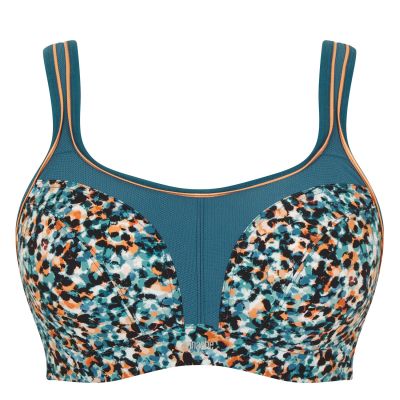 Panache Sport Panache Sports UW Bra Abstract Animal Underwired padded sports bra with racer back option 65-90, D-HH 5021A-ABSA