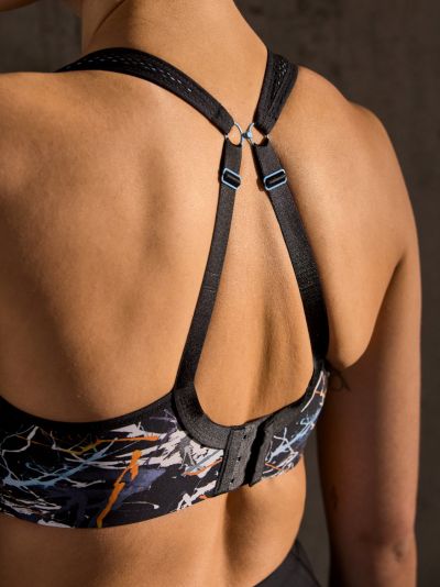 Panache Sport Panache Sports 5021B UW Bra Ink Splat Underwired padded sports bra with racer back option 65-90, D-J 5021B-INK