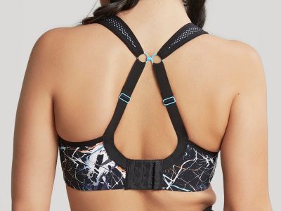 Panache Sport Panache Sports 5021B UW Bra Ink Splat Underwired padded sports bra with racer back option 65-90, D-J 5021B-INK