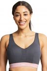 Panache Sport Panache Ultra Perform UW Non-Padded Sports Bra Charcoal-thumb Underwired, non-padded sports bra with racer back option 60-90, D-J 5022-CHR