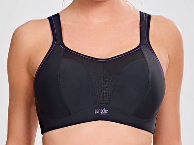 Panache Sport Panache Sport Non Wired Sports Bra Black Non wired, padded sports bra 60-90, D-J 7341-BLK