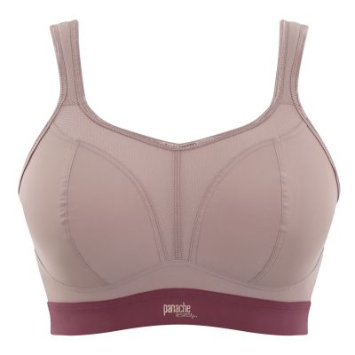 Panache Sport Panache Sport Non Wired Sports Bra Warm Taupe Non wired, padded sports bra 65-90, D-J 7341B-WA-TA