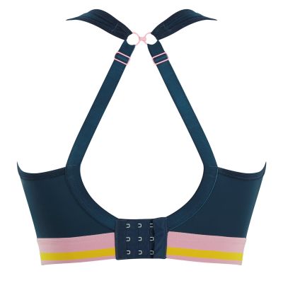 Panache Sport Panache Sport Non Wired Sports Bra Retro Navy Non wired, padded sports bra 65-90, D-J 7341B-RETRO