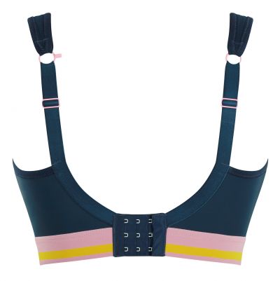 Panache Sport Panache Sport Non Wired Sports Bra Retro Navy Non wired, padded sports bra 65-90, D-J 7341B-RETRO