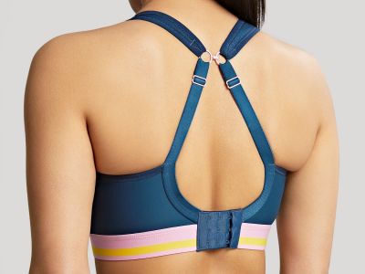 Panache Sport Panache Sport Non Wired Sports Bra Retro Navy Non wired, padded sports bra 65-90, D-J 7341B-RETRO