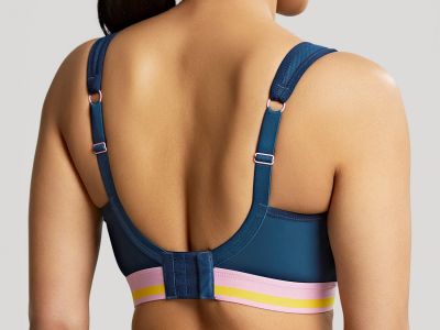 Panache Sport Panache Sport Non Wired Sports Bra Retro Navy Non wired, padded sports bra 65-90, D-J 7341B-RETRO
