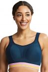 Panache Sport Panache Sport Non Wired Sports Bra Retro Navy-thumb Non wired, padded sports bra 65-90, D-J 7341B-RETRO