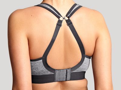 Panache Sport Panache Sport Non Wired Sports Bra Charcoal Marl Non wired, padded sports bra 60-90, D-J 7341B-CMRL