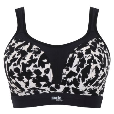 Panache Sport Panache Sport Non Wired Sports Bra Monocrome Non wired, padded sports bra. 65-90, E-J 7341B-MONO