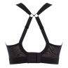 Panache Sport Panache Sport Non Wired Sports Bra Black Lace & Latte-thumb Non wired, padded sports bra 60-90, D-J 7341C-BL&L