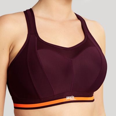 Panache Sport Panache Sport Non Wired Racer Back Sports Bra Mulberry Non wired, padded sports bra 60-90, D-J 7341R-MUY
