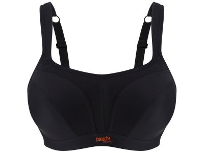 Panache Sport 5021 Power UW Padded Sports Bra Black Underwired, padded sports bra with racer back option 60-90, D-M 5021-BLK