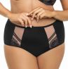 Gorsenia Paradise Briefs Black Beige-thumb Midi briefs with medium high waist M/38 - 4XL/48 K497-BLK/CZA