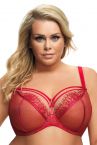 Gorsenia Paradise Soft Bra Red Beige-thumb Underwired, non-padded bra 65-100, D-M K496-RED/CZE