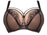 Gorsenia Paradise Soft Bra Black Beige-thumb Underwired, non-padded mesh and lace bra. 65-100, D-M K496-BLK/CZA