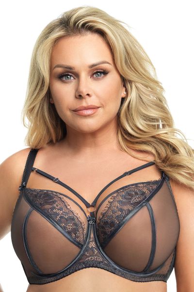Gorsenia Paradise Soft Bra Grey Underwired, non-padded bra 65-100, D-M K496-SZA