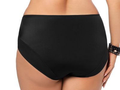 Gorsenia Paradise Briefs Black Beige Midi briefs with medium high waist M/38 - 4XL/48 K497-CZA