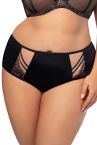Gorsenia Paradise Briefs Black Beige-thumb Midi briefs with medium high waist M/38 - 4XL/48 K497-CZA