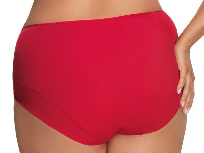 Gorsenia Paradise Briefs Red Beige Midi briefs with medium high waist M/38 - 4XL/48 K497-RED/CZE