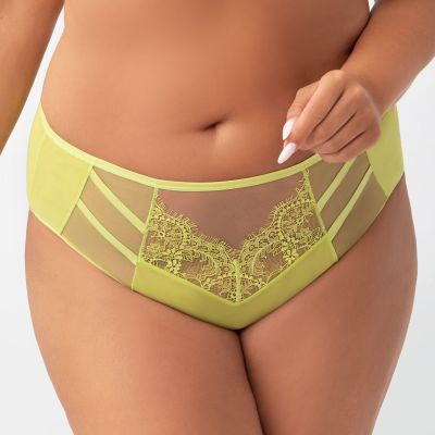 Gorsenia Paradise Briefs Lime Midi briefs with medium high waist L/40 - 4XL/48 K497/2-LIME