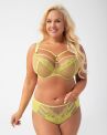 Gorsenia Paradise UW Soft Bra Lime-thumb Underwired, non-padded bra mesh and lace bra. 65-95, D-M K496/2-LIME