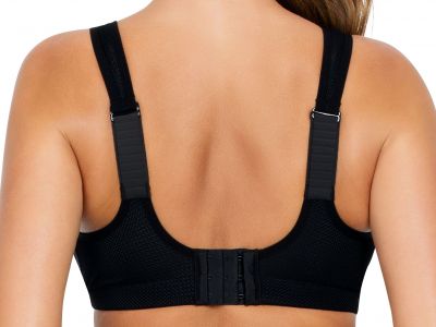 Parfait Lingerie Breeze Non-Padded Wirefree Sports Bra Black Nonpadded wirefree crop top look sports bra 65-90, D-G P5542-BLK