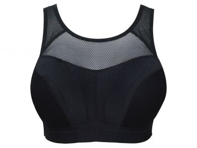 Parfait Lingerie Breeze Non-Padded Wirefree Sports Bra Black Nonpadded wirefree crop top look sports bra 65-90, D-G P5542-BLK